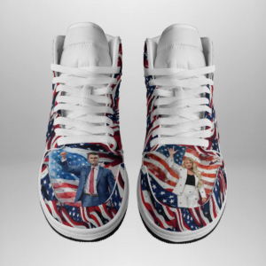 Charlie & Erika Kirk Men's high top, lace-up, leather shoes