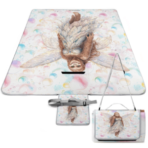 Foldable Zipper Picnic Mat- Blanket 58”x58” w/ Carry Straps