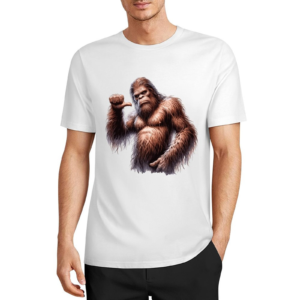 Bigfoot - Sasquatch Pointing at self Short Sleeve Cotton T-Shirt